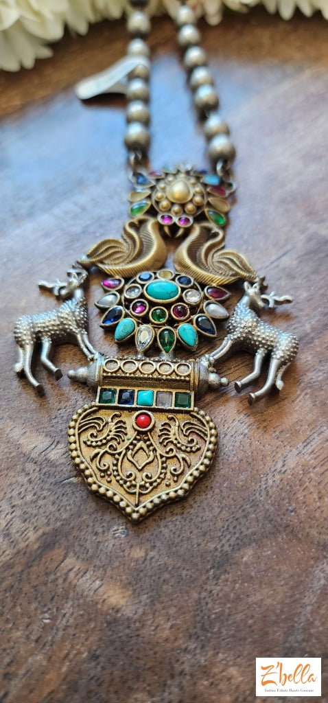 Statement Pendent With Chain (No Earrings) Necklace