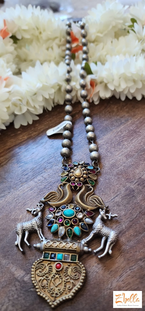 Statement Pendent With Chain (No Earrings) Necklace