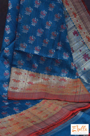 Tussar Banarsi Designer Saree With Stitched Blouse Saree