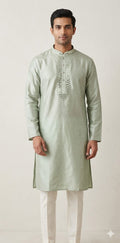 Light green kurta with Mirror work