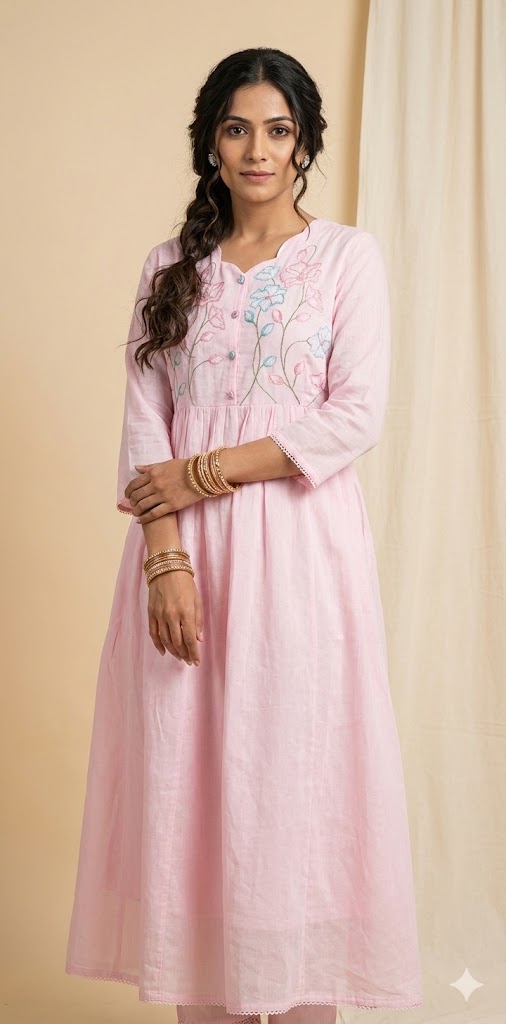 Light Pink kurti set