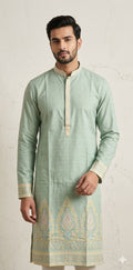 Light green designer kurta