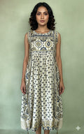 Off white modal silk dress