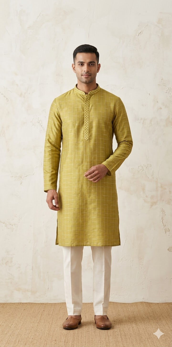 Light lemon green kurta - 42
