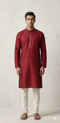 Maroon soft cotton kurta - 42