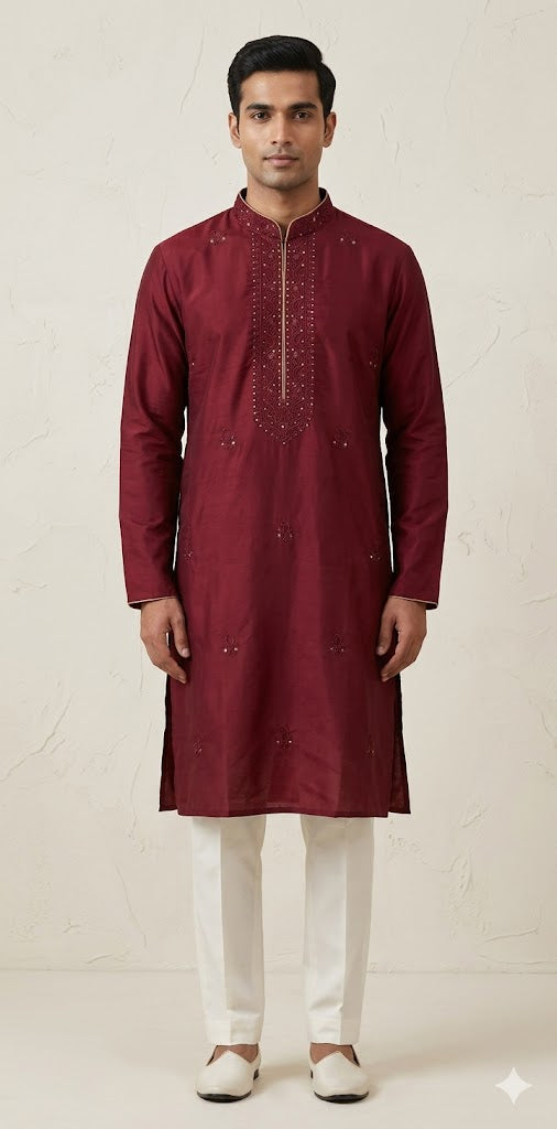 Maroon Kurt with bottom