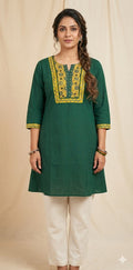 Green short kurti