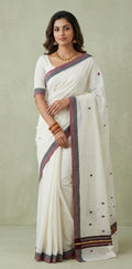 Balaramapuram handloom saree with black and maroon border