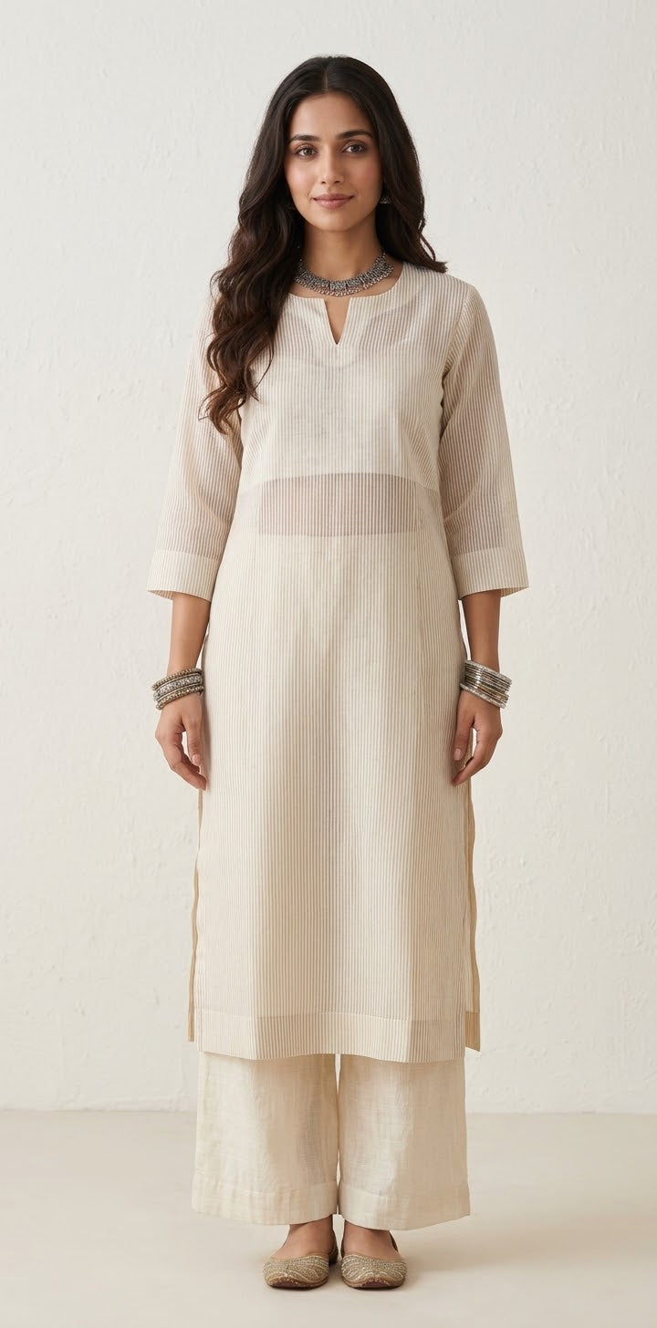 Tissue chanderi designer kurti