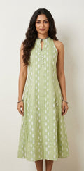 Pista green halterneck kurti