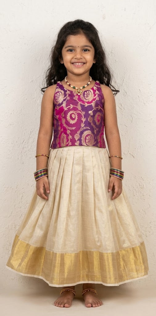 skirt and brocade blouse - 3-4yr