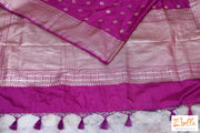 Wine Red Semi Mashru Silk Saree (Blouse Stitching On Request) Saree